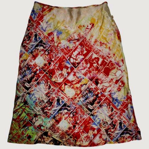 JEAN PAUL GAULTIER 94'/95' COMIC BOOK EROTIC 'SAFE SEX' PRINT SKIRT~NEW WITH TAG - Picture 4 of 11